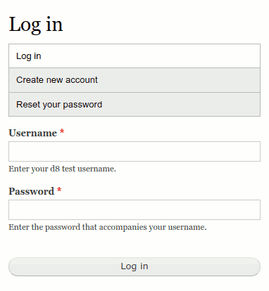 Drupal Login tabs Narrow