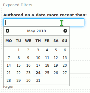 Better Exposed Filter jQuery UI Datepicker Calendar